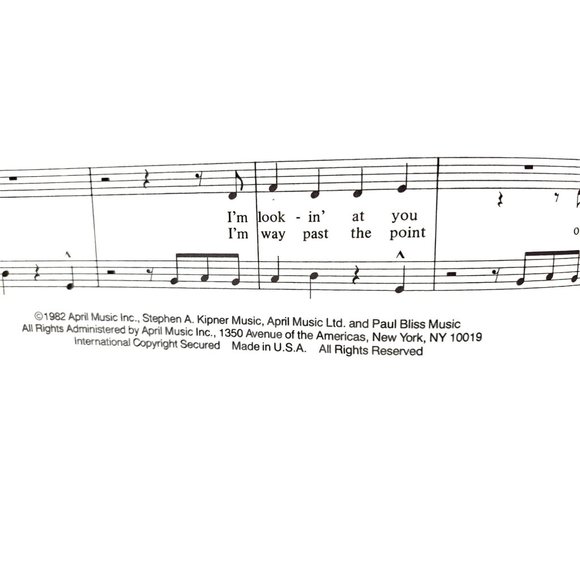 Heart Attack Olivia Newton-John Original Sheet Music 1982 Steve Kipner MCA Vocal - Picture 2 of 8